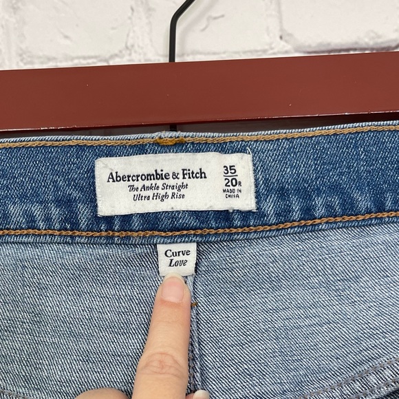 Abercrombie & Fitch The Ankle Straight Curve Love Size 35/20 - Picture 9 of 9